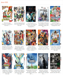 Jeux 3DSN NESGM