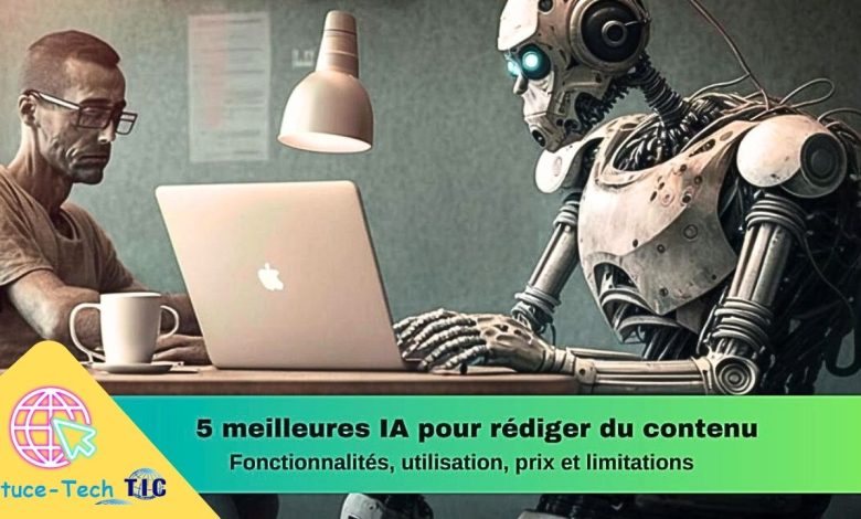 Top 5 sur les meilleurs outils de rédaction I.A 2024