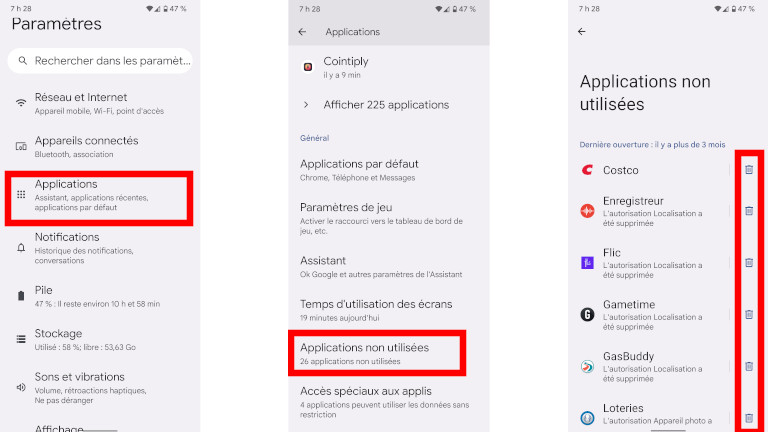 Fermez les applications inutilisées