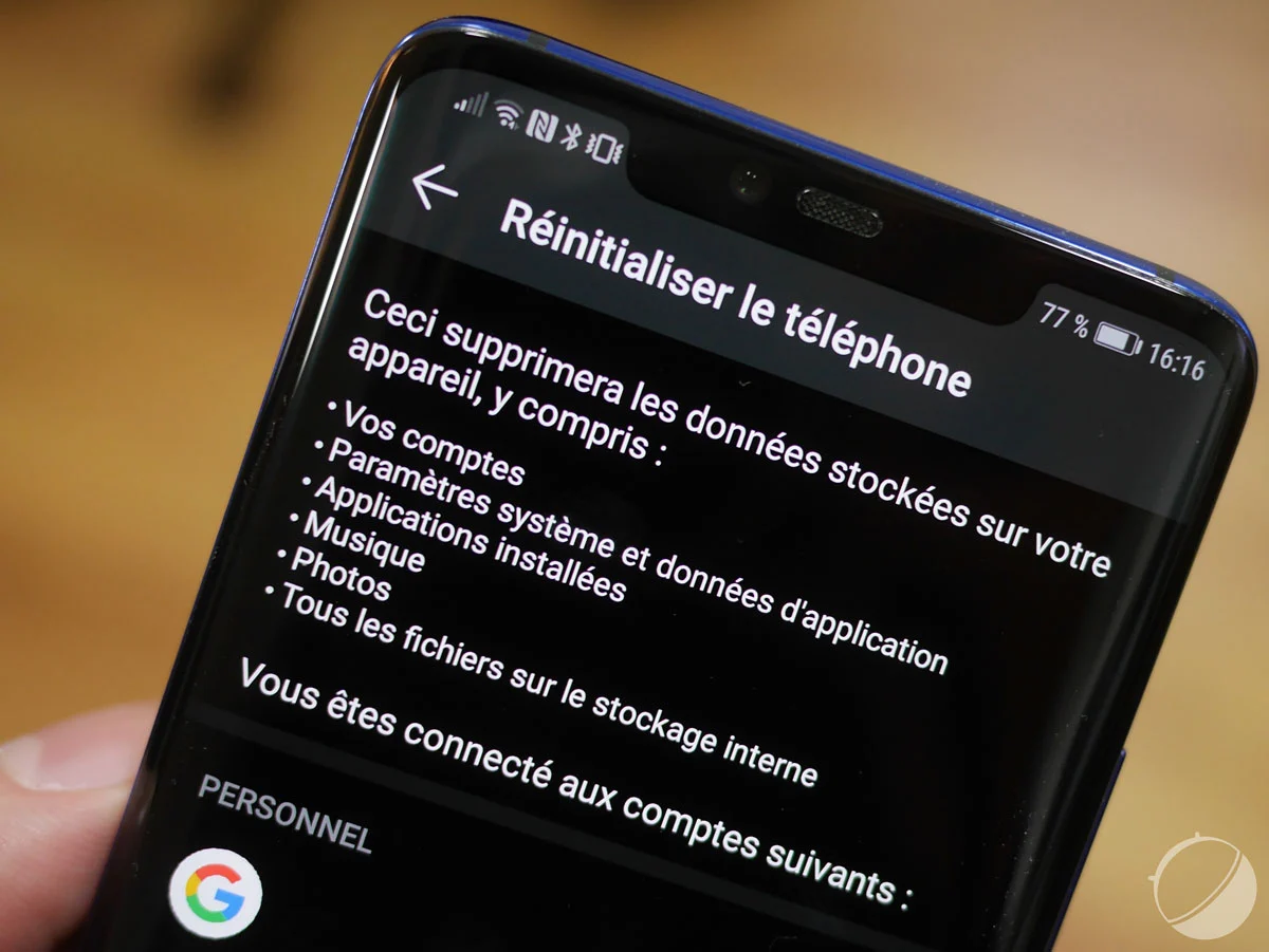 Comment reinitialiser votr smartphone